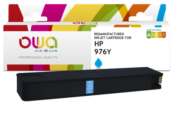 Armor OWA Tinta cyan para PageWide Managed P57750dw MFP Hp 976Y